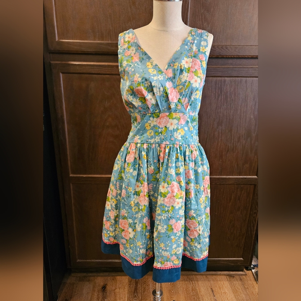Matilda Jane Blue and Yellow Floral Dress